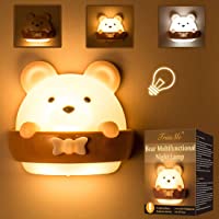 Luz Nocturna Infantil- Luz Mesita de Noche Infantil- Luz Nocturna Bebé- Lámpara de Noche de Carga USB Portátil Luz…